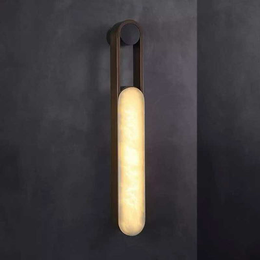 Quiet luxury Elongated Capsule Alabaster Wall Sconce