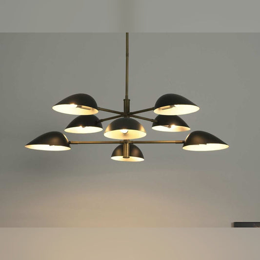 Airy industrial Black Wire Oval Cage Pendant